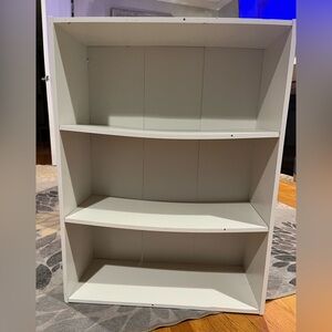 White Three Shelf Bookshelf